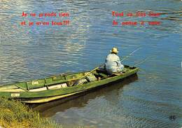 Delcampe - PIE.T.19-8295 :  PECHEUR A LA LIGNE DANS SA BARQUE. - Fischerei