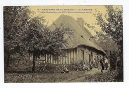 CPA - 76 - Saint Romain De Colbosc - La Remuée - Vieille Chaumière - École - Carte Glacée - Saint Romain De Colbosc