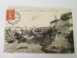 CPA 45 ENVIRONS D ARTENAY CARRIERES D HERBLAY TRANSPORT DES PIERRES BELLE CARTE RARE !! - Artenay