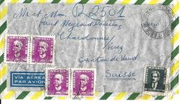 BRAZIL - De RIO DE JANEIRO à CHARDONNE (Suisse) - 26.01.1959 Brief Brazil Correio - Storia Postale