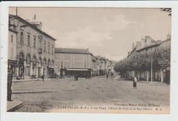 SAINT PALAIS - PYRENEES ATLANTIQUES - LA PLACE, L'HOTEL DE VILLE ET LA RUE THIERS - Saint Palais