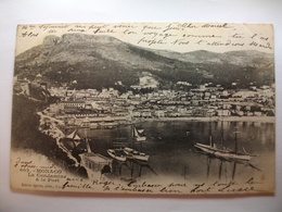 Carte Postale Monaco - La Condamine Et Le Port ( CPA Dos Non Divisé Oblitérée 1902 Timbre 10 Centimes ) - La Condamine