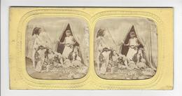 FEMMES ORIENTALES EROTISME NUDE Narguilé PHOTO STEREO CIRCA 1855 1860 /FREE SHIPPING REGISTERED - Stereoscoop