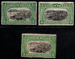 S043.-. BELGIUM CONGO. 1910-1915 - SC#: 45 - MH - VARIETIES, SHADES - PORT MATADI - Unused Stamps
