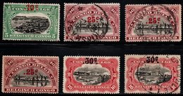 S062.-. BELGIUM CONGO. 1922. SC#: 74 // 77 - VARIETIES, MH, USED - SURCHARGED - Ungebraucht