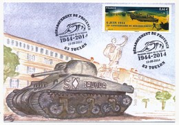 FRANCE - Carte Postale - 10eme Anniversaire Du Débarquement En Provence - TOULON - 15/08/2014 - Commemorative Postmarks
