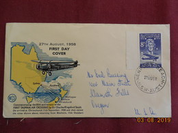 Lettre De 1958 -commémoration De La 1ere Tasman Air Crossing- - Poststempel