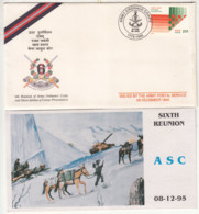 Animal Transport Of Army Service Corps, Ass, Donkey, Horse. Tank Snow Glacier Mountain, APO Cover + Broucher, 1995 - Ezels