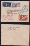 France Somalia 1950 Censor Airmail Cover DJIABOUTI To ALEXANDRIA Egypt - Brieven En Documenten