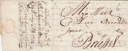 Belgique Belgium Spanish Netherlands Entire 1706 Tonningen To Bruxelles Brüssel Double Forwarded (s28) - 1621-1713 (Pays-Bas Espagnols)