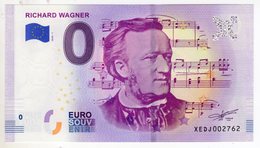 2018-1 BILLET TOURISTIQUE ALLEMAGNE 0 EURO SOUVENIR N°XEDJ002765 RICHARD WAGNER - Essais Privés / Non-officiels