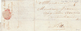 Netherlands France Spanish Netherlands Porto Entire 1688 Leyden To Aronio In Lille (s56) - ...-1852 Préphilatélie
