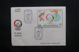 EGYPTE - Enveloppe FDC 1991 - 5ème Jeux Africains - L 37227 - Cartas