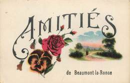 CPA 37 Indre Et Loire Amitiés De Beaumont-la-Ronce Souvenir - Beaumont-la-Ronce