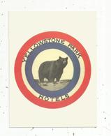 Autocollant , Sticker , OURS ,  YELLOWSTONE PARK Hotels - Autocollants