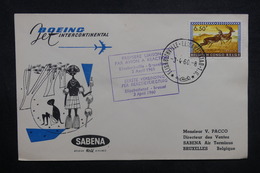 CONGO BELGE - Enveloppe Du 1er Vol Elisabethville  / Bruxelles En 1960 - L 37266 - Storia Postale