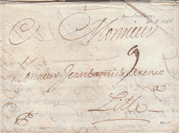 Netherlands France Spanish Netherlands Double Porto Entire 1688 Amsterdam To Aronio In Lille (s62) - ...-1852 Préphilatélie