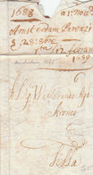 Netherlands France Spanish Netherlands Porto Entire 1688 Amsterdam To Aronio Lille (s76) - ...-1852 Préphilatélie