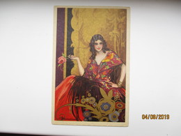 BUSI , ART DECO , EROTIC WOMAN SMOKING , OLD POSTCARD   , 0 - Busi, Adolfo