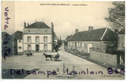 - SAINT - SULPICE Les Feuilles - ( Hte-Vienne ), Avenue Fallières, Cliché Peu Courant, Calèche, Atellage, TTBE, Scans. - Saint Sulpice Les Feuilles