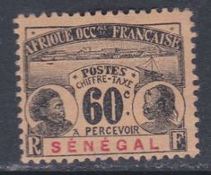 Sénégal Taxe N° 10 (.) 60 C. Noir Sur Chamois, Neuf Sans Gomme Sinon TB - Timbres-taxe