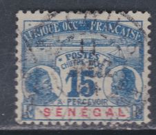 Sénégal Taxe N° 6  O  15 C. Bleu Sur Azuré, Oblitération Moyenne Sinon TB - Timbres-taxe