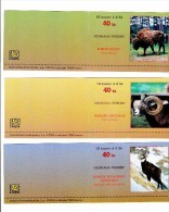 3 Carnet Bison Mouflon Chamois1996 De 10  Timbres C 216 à C 218 / Booklet  Alpes Animals1996  Mi 11/13 (257/9) - Neufs