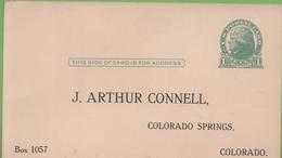 United States 1c Jefferson Green Postal Stationery Postcard To COLORADO SPRINGS  May 1916 - 1901-20