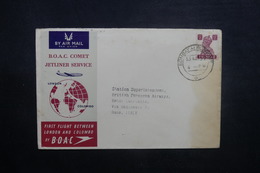 INDE - Enveloppe Par Avion De Calcutta Pour Rome En 1957 - L 37415 - Cartas & Documentos