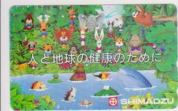 CARTOON - JAPAN-591 - ELEPHANT - WHALE - FROG - LION - HYPPO - MONKEY - FISH - 110-011 - BD