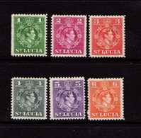 ST  LUCIA    1949    George  VI    Short  Set  Of  6    MH - Ste Lucie (...-1978)