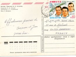 Cosmonautes  Russes  Sur Carte Postale 1981 - Algemene Zegels