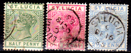 S.-Lucia-0005 - Emissione 1883-86 (o) Used - Senza Difetti Occulti. - Ste Lucie (...-1978)