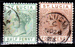 S.-Lucia-0008 - Emissione 1883-86 (o) Used - Senza Difetti Occulti. - Ste Lucie (...-1978)