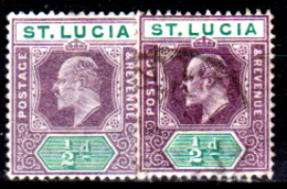 S.-Lucia-0013 - Emissione 1902-03 (sg/o) NG/Used - Senza Difetti Occulti. - Ste Lucie (...-1978)