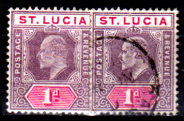 S.-Lucia-0014 - Emissione 1902-03 (sg/o) NG/Used - Senza Difetti Occulti. - Ste Lucie (...-1978)