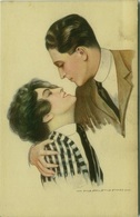 NANNI SIGNED 1910s POSTCARD - COUPLE KISSING - EDIT DELL'ANNA  & GASPERINI - 373-4 (BG436/2) - Nanni