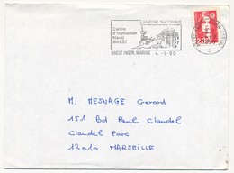 FRANCE - OMEC BREST INSTRUCTION MARINE ( Centre D'instruction Naval Brest) 1990 + CPM Navire Ecole Jeanne D'Arc - Poste Navale