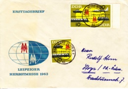 1963, DDR, Ersttagsbrief: "Leipziger Herbstmesse 1963" (Block) - 1950-1970