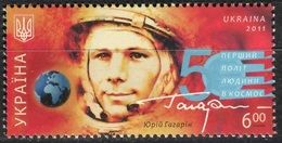 2011	Ukraine	1140	50 Years Of Space Flight Gagarin 	3,00 € - Europa