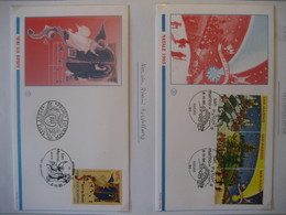 San Marino 1995- FDC Beleg Mit Dreierstreifen Weihnachten Mi. 1636-1638, FDC Beleg  Neri Da Rimini Ausstellung Mi. 1635 - Brieven En Documenten