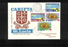 St. Lucia 1969 CARIFTA FDC - Ste Lucie (...-1978)