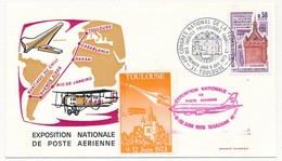 FRANCE - Enveloppe Exposition Nationale De Poste Aérienne - Toulouse 8-12 Juin 1973 Sur Vignette - Esposizioni Filateliche