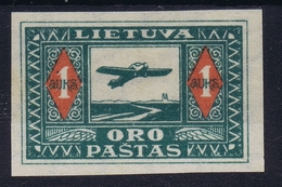 Lietuva Litauen Mi 106 U  MH/* Flz/ Charniere Airmail 1921 Signiert /signed/ Signé - Lithuania