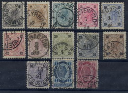 AUSTRIA 1890 Franz Joseph Definitive Set Fine Used. Michel 50-62 - Usados