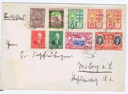 Lietuva Litauen Mi 385-387 + 391 + 392 394-397  On Cover - Lituania