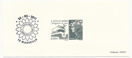 FRANCE - Gravure Du Timbre  "Fête Du Timbre" Protégeons La Terre (Marianne Beaujard) Avec Cachet Marseille - Luxury Proofs