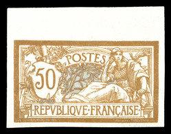 N°120a, 50c Merson, Non Dentelé, Bord De Feuille Supérieur. TTB (certificat)  Qualité: *  Cote: 750 Euros - Unused Stamps