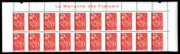 N°3734, Lamouche Rouge (sans Valeur): PIQUAGE A CHEVAL En Bloc De 20 Haut De Feuille Avec Mention 'La Marianne Des Franc - Ungebraucht