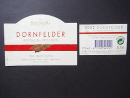 Rheinhessen Dornfelder 2002 - Rheinbergkellerei Bingen - Deutschland - Otros & Sin Clasificación